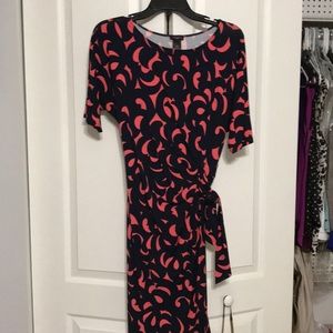 New!!  Ann Taylor coral and navy dress